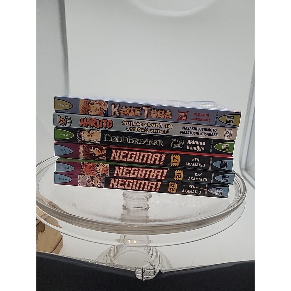 Manga Book Lot Of 6 - Naruto - Code Breaker- Negima - Kage Tora